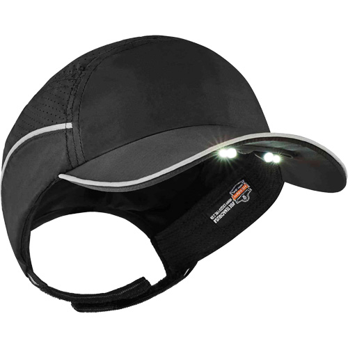 Skullerz&reg; 8965 Lightweight Bump Cap Hat with LED Lighting, Black Mukwa Safety Services