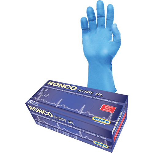 Blurite XPL Examination Gloves, Small, Nitrile, 8-mil, Powder-Free, Blue, Class 2 Mukwa Safety Services