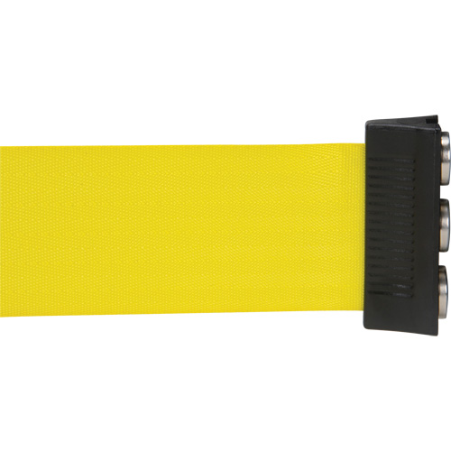 Magnetic Tape Cassette for Build-Your-Own Crowd Control Barrier, 12', Yellow Tape Mukwa Safety Services