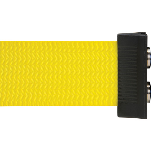 Cassette de ruban magn&eacute;tique pour barri&egrave;re de contr&ocirc;le des foules personnalis&eacute;e, 7', Ruban Jaune Mukwa Safety Services