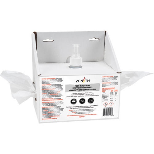 Disposable Premium Lens Cleaning Station, Cardboard, 8" L x 4" D x 8" H Mukwa Safety Services