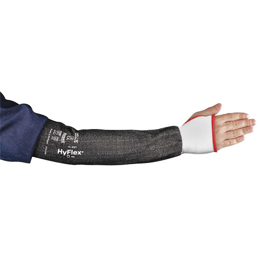Manche de protection &agrave; pouce large HYFLEX 11-281, Intercept, 18", ASTM ANSI niveau A4, Gris Mukwa Safety Services