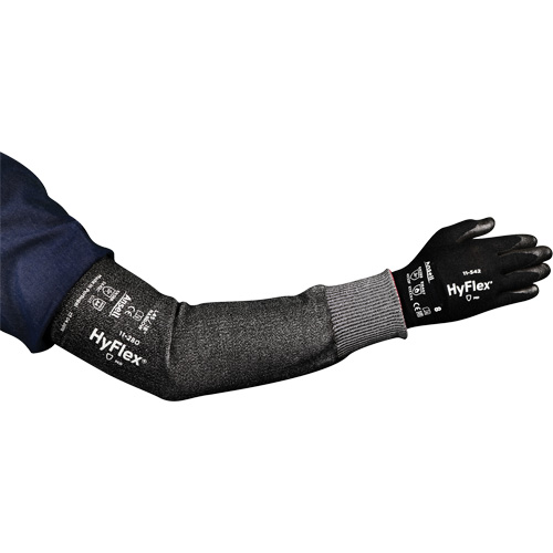 Manchon &eacute;troit r&eacute;sistant aux coupures HyFlex s&eacute;rie 11-280, Intercept, 12", ASTM ANSI niveau A4, Gris Mukwa Safety Services