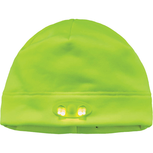 Bonnet N-Ferno &agrave; lumi&egrave;res DEL, Taille unique, Vert lime haute visibilit&eacute; Mukwa Safety Services