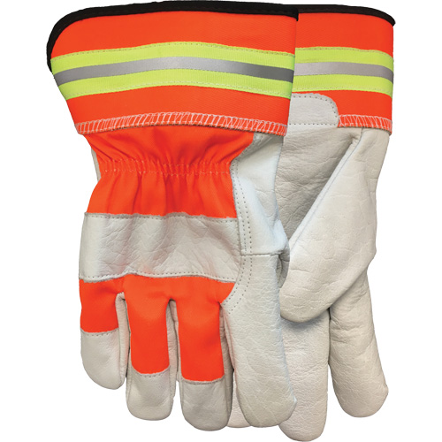 Gants d'ajusteur Flashback, Grand, Paume en Cuir fleur de buffle Mukwa Safety Services