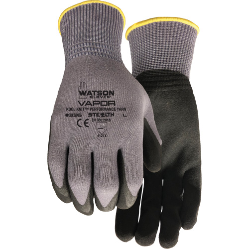 Gants enduits Stealth Vapour, Petit, R&ecirc;vetement Mousse de PVC, Calibre 15, Enveloppe en Nylon Mukwa Safety Services