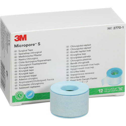 Micropore S Surgical Tape, Non-Medical, 16-1/2' L x 1" W Mukwa Safety Services