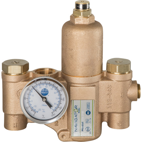 Robinet mitigeur thermostatique pour luminaires durgence Navigator EFX20, 30 gal./min Mukwa Safety Services