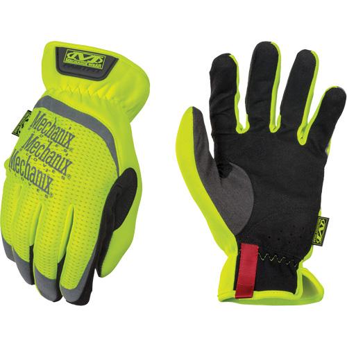 FastFit&reg; High-Visibility Work Gloves, Synthetic Palm, Size Small/8 Mukwa Safety Services