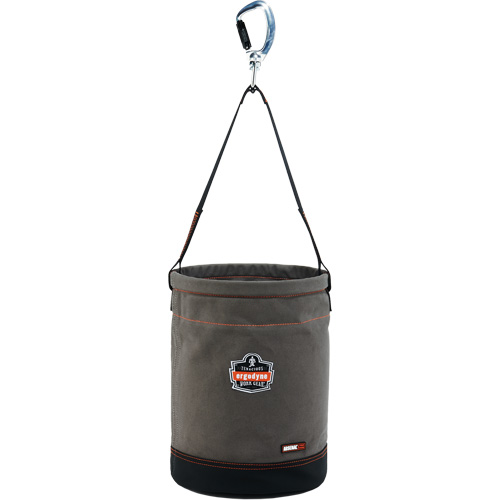 Arsenal&reg; 5940 Swiveling Carabiner Hoist Bucket, Canvas, 12.5" Dia. x 17" H, 150 lbs. Load Rating Mukwa Safety Services