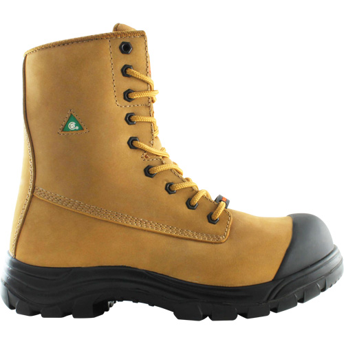 Storm Work Boots, Leather, Steel Toe, Size 7, Impermeable Mukwa Safety Services