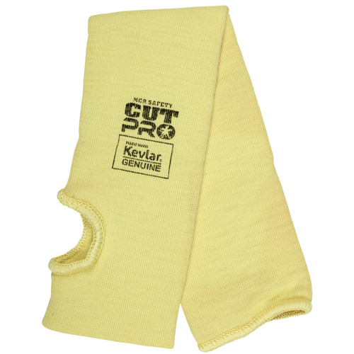 Safety Cut Pro Cut Resistant Sleeve, Kevlar&reg;, 18", ASTM ANSI Level A3, Yellow Mukwa Safety Services