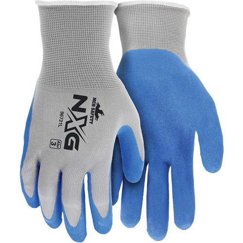 Gants enduits NXG, Grand, R&ecirc;vetement Latex de caoutchouc, Calibre 13, Enveloppe en Nylon Mukwa Safety Services