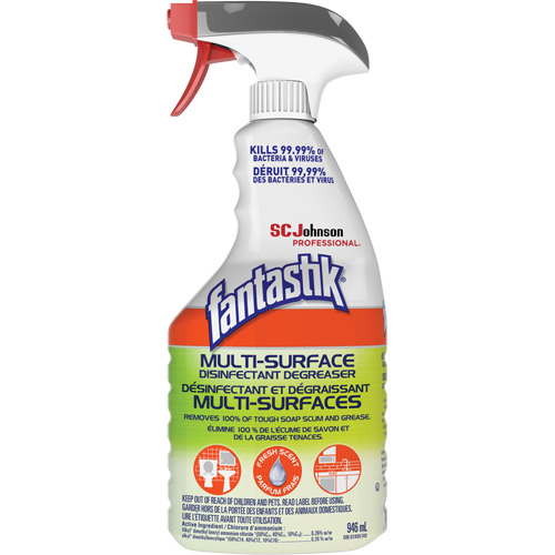 D&eacute;sinfectant et d&eacute;graissant multisurface professionnel Fantastik, 946 ml, Bouteille &agrave; g&acirc;chette Mukwa Safety Services