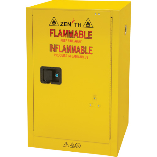 Flammable Storage Cabinet, 12 gal., 1 Door, 23" W x 35" H x 18" D Mukwa Safety Services