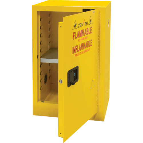 Flammable Storage Cabinet, 12 gal., 1 Door, 23" W x 35" H x 18" D Mukwa Safety Services