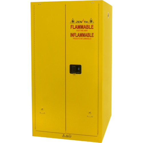 Flammable Storage Cabinet, 60 gal., 2 Door, 34" W x 65" H x 34" D Mukwa Safety Services