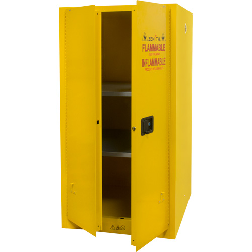 Flammable Storage Cabinet, 60 gal., 2 Door, 34" W x 65" H x 34" D Mukwa Safety Services