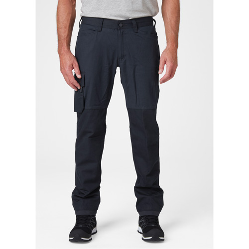 Oxford Service Pants, Poly-Cotton, Navy Blue, Size 30, 30 Inseam Mukwa Safety Services