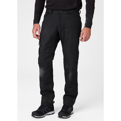 Oxford Service Pants, Poly-Cotton, Black, Size 30, 30 Inseam Mukwa Safety Services