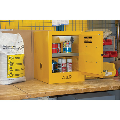 Flammable Storage Cabinet, 4 gal., 1 Door, 17" W x 22" H x 18" D Mukwa Safety Services