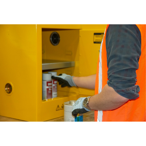 Flammable Storage Cabinet, 4 gal., 1 Door, 17" W x 22" H x 18" D Mukwa Safety Services