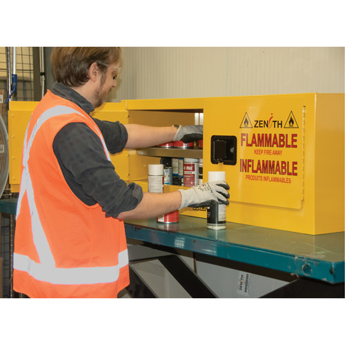 Flammable Storage Cabinet, 12 gal., 2 Door, 43" W x 18" H x 18" D Mukwa Safety Services