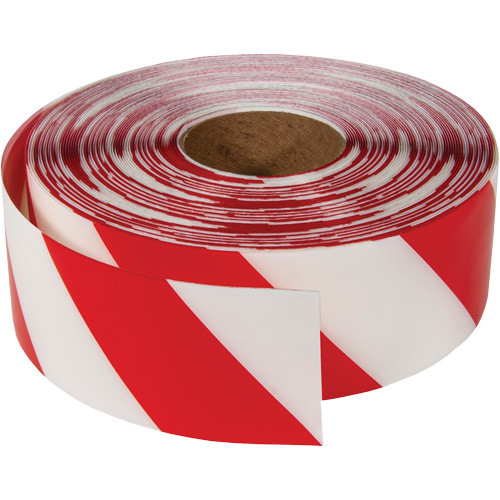 Ruban de marquage tr&egrave;s r&eacute;sistant pour plancher ArmorStripe, 3" x 100', PVC, Rouge et blanc Mukwa Safety Services