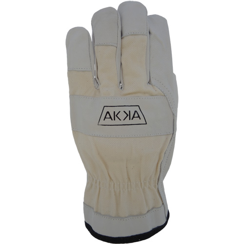Cotton-Backed Drivers Gloves, Large, Grain Goatskin Palm Mukwa Safety Services