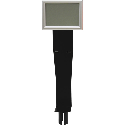 Sign & Dispenser Holder for Crowd Control Post, Black Mukwa Safety Services