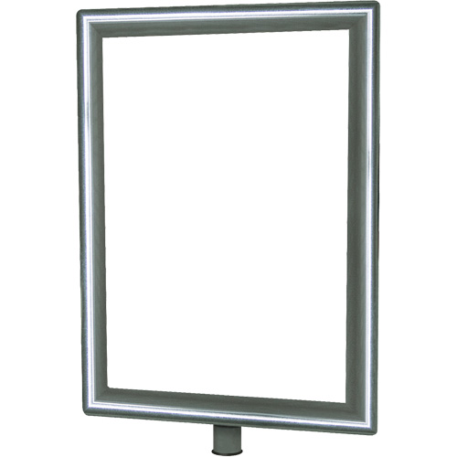 Porte-enseigne vertical robuste pour montant classique, Chrome poli Mukwa Safety Services