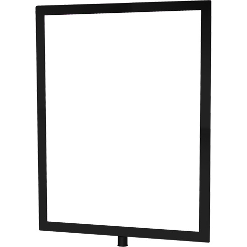 Heavy-Duty Vertical Sign Holder for Classic Posts, Black Mukwa Safety Services