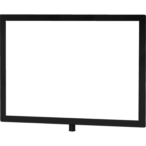 Porte-enseigne horizontal robuste pour montant classique, Noir Mukwa Safety Services