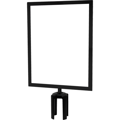 Heavy-Duty Horizontal Sign Holder with Tensabarrier&reg; Post Adapter, Black Mukwa Safety Services