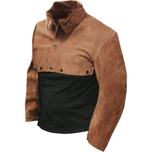 Plastron &agrave; manches en cuir de qualit&eacute; standard, 2T-Grand, Brun Mukwa Safety Services