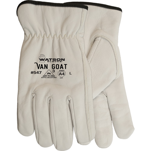Van Goat Cut Resistant Work Gloves, Large, 36 cal/cm², Level 3, NFPA 70E Mukwa Safety Services