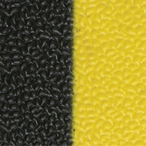 Airsoft Anti-Fatigue Mat, Pebbled, 3' x 5' x 3/8", Black/Yellow, PVC Sponge Mukwa Safety Services