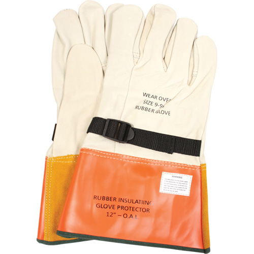 Gants de protection en cuir avec sangle, Taille 8, 12" lo Mukwa Safety Services