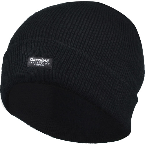 Lined Cuff Tuque, Thinsulate Lining, One Size, Black Mukwa Safety Services