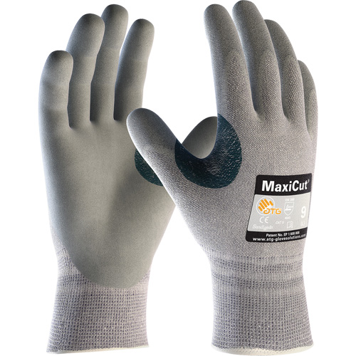 Gants r&eacute;sistants aux coupures en tricot sans coutures ATG MaxiCut 5, T-petit, Calibre 13, Rev&ecirc;tement Mousse de nitrile, ASTM ANSI niveau A4/EN 388 niveau 4/EN 388 niveau C Mukwa Safety Services
