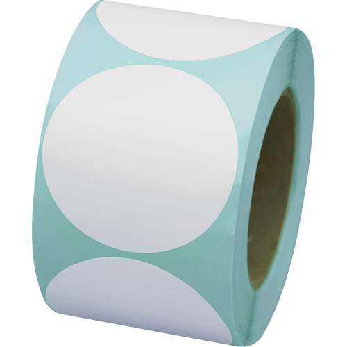 Coloured Marking Dots, Circle, 3" L x 3" W, White, Vinyl Mukwa Safety Services