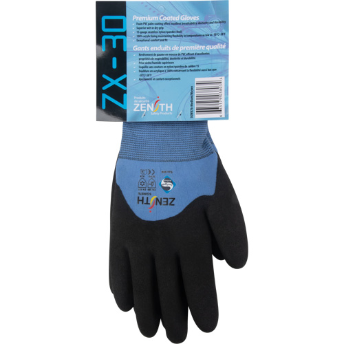 Gants enduits ZX-30° de premi&egrave;re qualit&eacute;, 2T-Grand, R&ecirc;vetement Mousse de PVC, Calibre 15, Enveloppe en Nylon Mukwa Safety Services