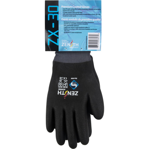 Gants enduits ZX-30° de premi&egrave;re qualit&eacute;, 2T-Grand, R&ecirc;vetement Mousse de PVC, Calibre 15, Enveloppe en Nylon Mukwa Safety Services