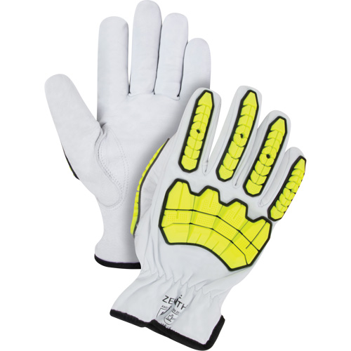 Impact & Cut Resistant Gloves, Small, Goatskin Palm, Driver Cuff Mukwa Safety Services