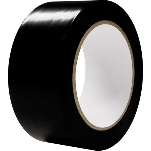 Aisle Marking Tape, 2" x 108', PVC, Black Mukwa Safety Services