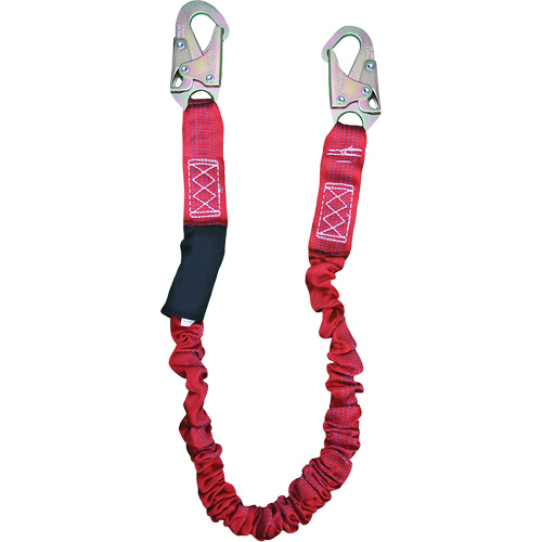 ShockSorb Internal Shock Lanyard, 6', Snap Hook Center, Snap Hook Leg Ends, Polyester Mukwa Safety Services