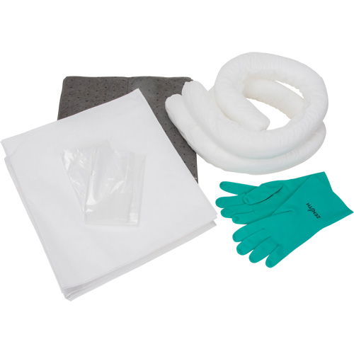 Trousse d'&eacute;quipement de lutte contre les d&eacute;versements, Huile seulement/Universel, Sac, Absorbance de 10 gal. US Mukwa Safety Services