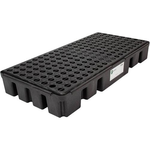 Palette de confinement des d&eacute;versements &agrave; profil bas Black Diamond, Capacit&eacute; de d&eacute;versement 25.5 gal. US, 49" x 24" x 6,5" Mukwa Safety Services