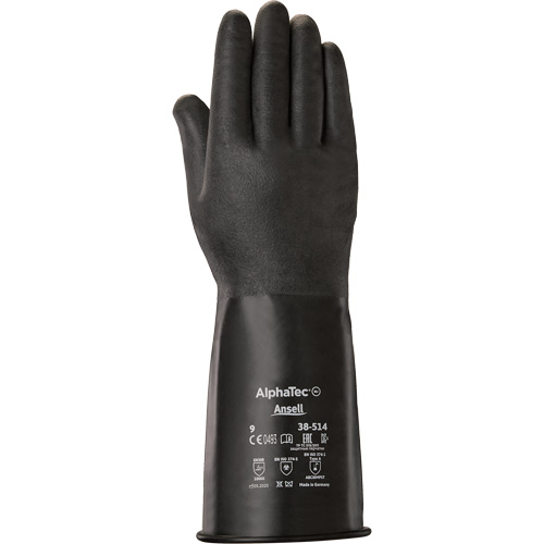 AlphaTec&reg; 38-514 Gloves, Size 7, 14" L, Butyl Rubber, 14-mil Mukwa Safety Services