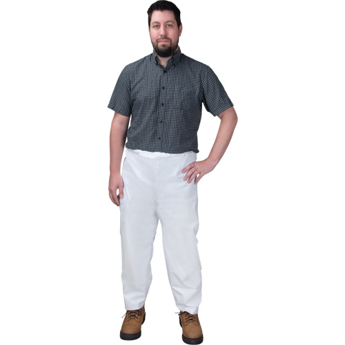 Pantalon jetable, Microporeux, Petit, Blanc Mukwa Safety Services